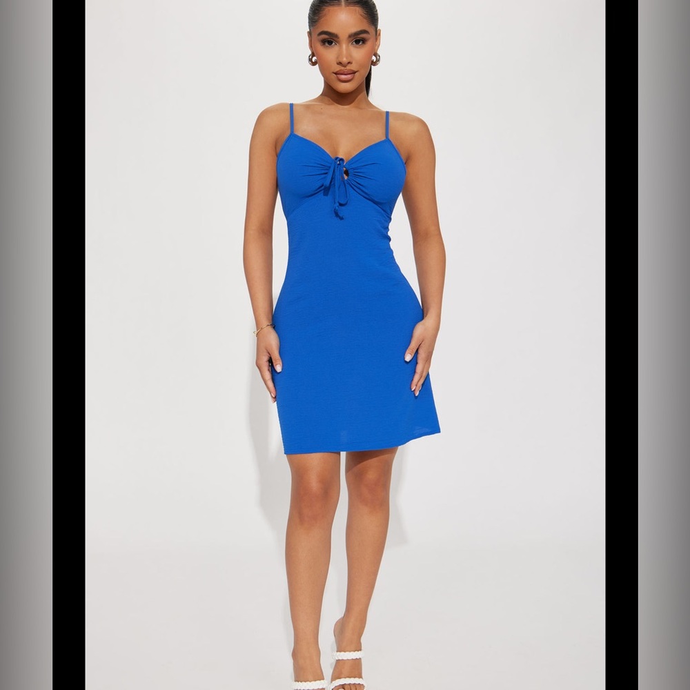 Blue midi dress